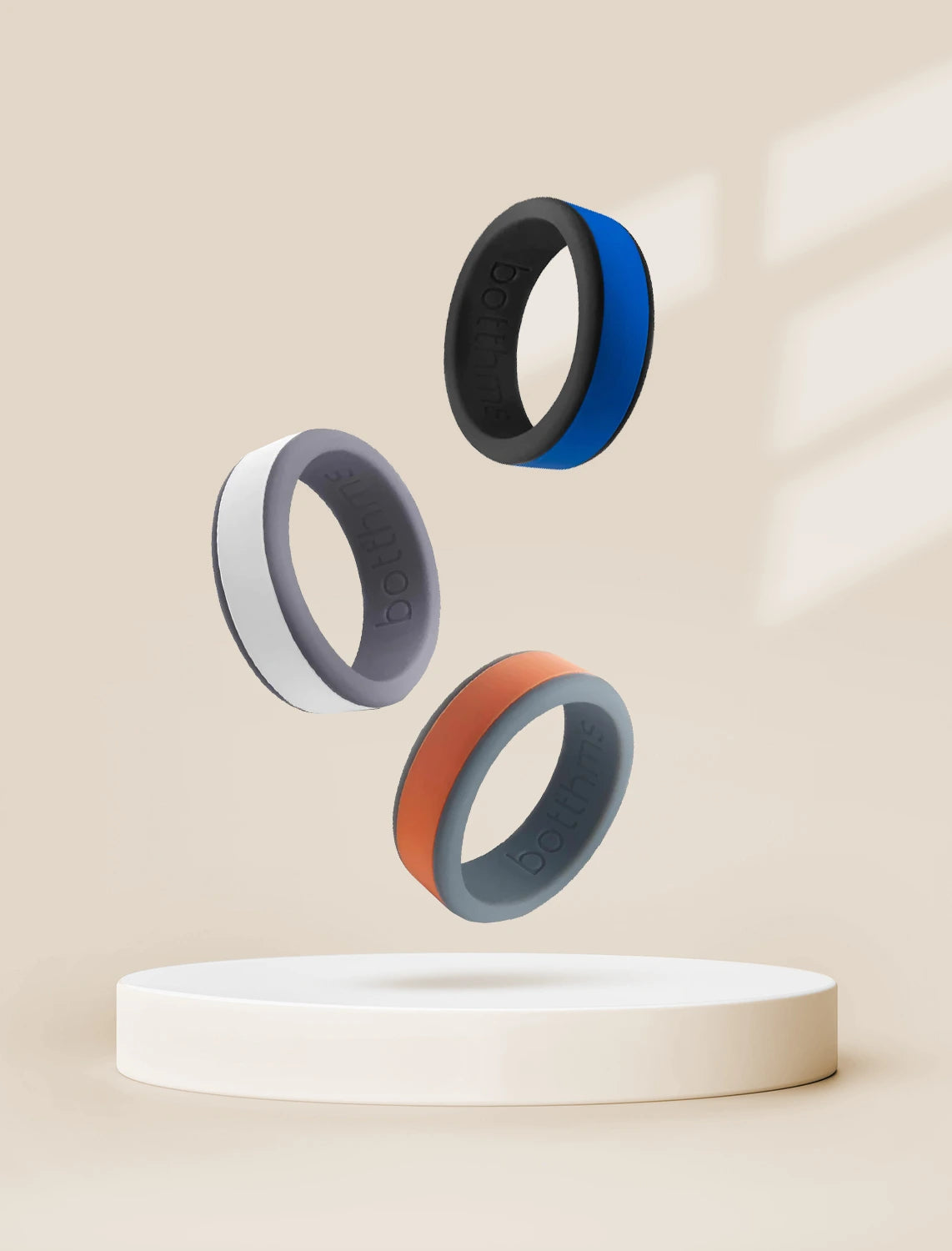 collection of botthms twin silicone ring