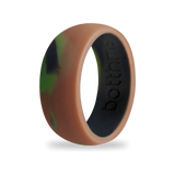 Army Green Camo Silicone Ring for Men, Rubber Band