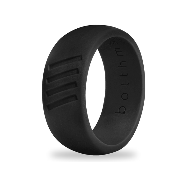 botthms Black Active Stripes Silicone Ring