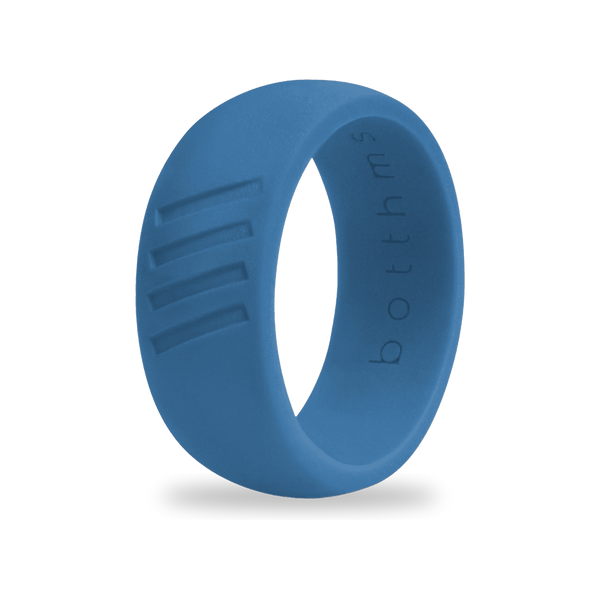 botthms Blue Active Stripes Silicone Ring