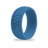 Blue Stripes Silicone Ring for Men, 8.7mm Band