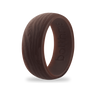 Brown Tree Bark Silicone Ring for Men, Wood Texture