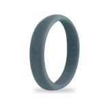 Charcoal Silicone Ring for Women, Slate Grey Band