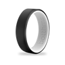 Double Black Silicone Ring, Two-Tone Black & White