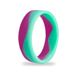 Green & Purple Silicone Ring for Women, Flow Band