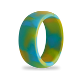 Green & Yellow Camo Silicone Ring for Men