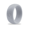 Grey Silicone Ring for Men, Light Grey Wedding Band