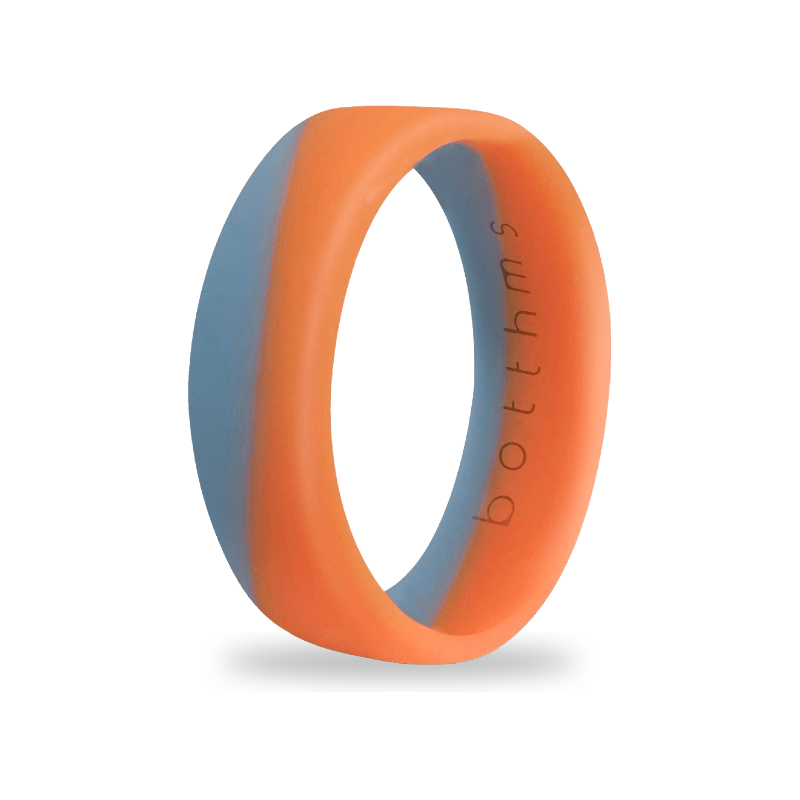 Orange & Blue Silicone Ring for Women, Flow Band