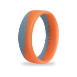 Orange & Blue Silicone Ring for Women, Flow Band