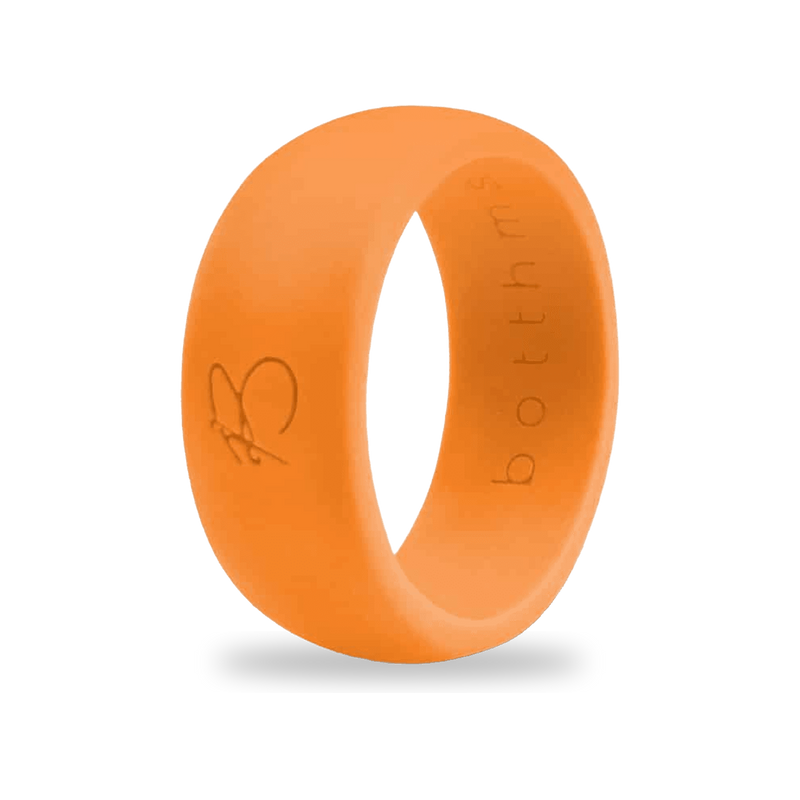 Orange Silicone Ring for Men, 8.7mm Hi-Vis Band