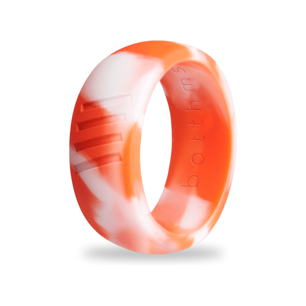 botthms Orange Camo Stripes Silicone Ring