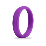Purple Silicone Ring for Women, Slim 5.7mm Band