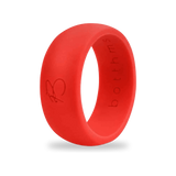 Red Silicone Ring for Men, 8.7mm Rubber Wedding Band