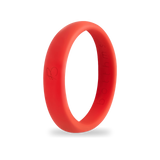 Red Silicone Ring for Women, Slim 5.7mm Band