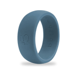 Teal Blue Silicone Ring for Men, 8.7mm Rubber Band