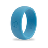 Turquoise Silicone Ring for Men, Bright Blue Band