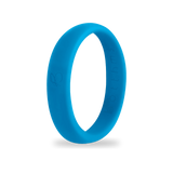 Turquoise Silicone Ring for Women, Slim 5.7mm Band