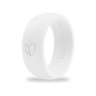 White Silicone Ring for Men, 8.7mm Rubber Wedding Ring