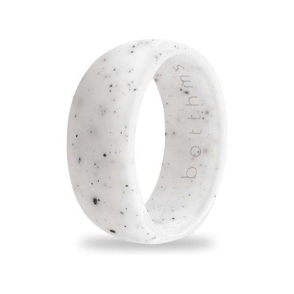 botthms White Speckled Active Silicone Ring