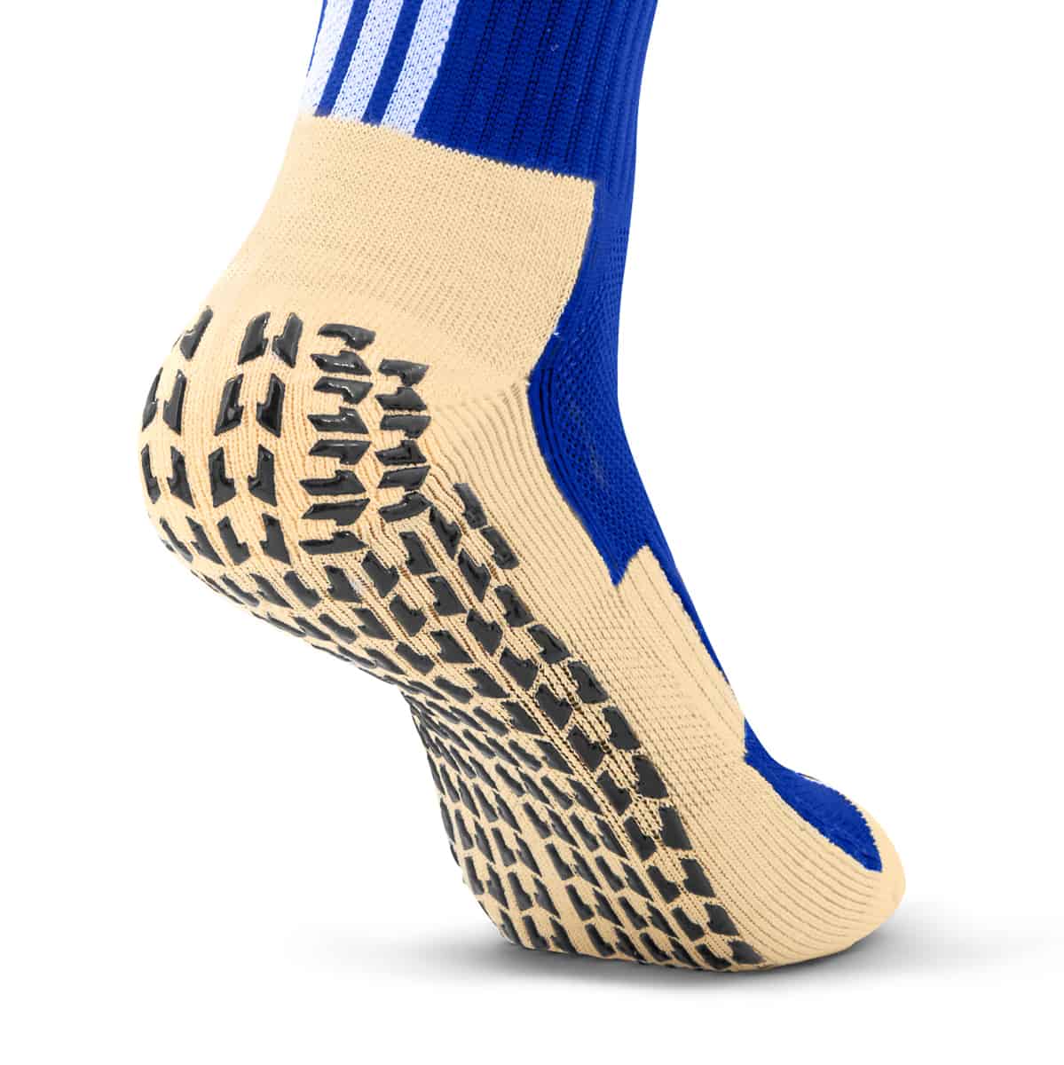 botthms blue grip socks rear toe view