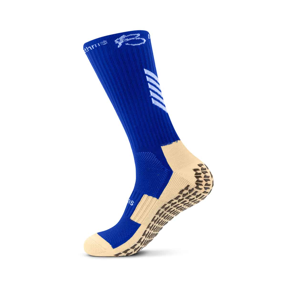 botthms blue grip socks side view