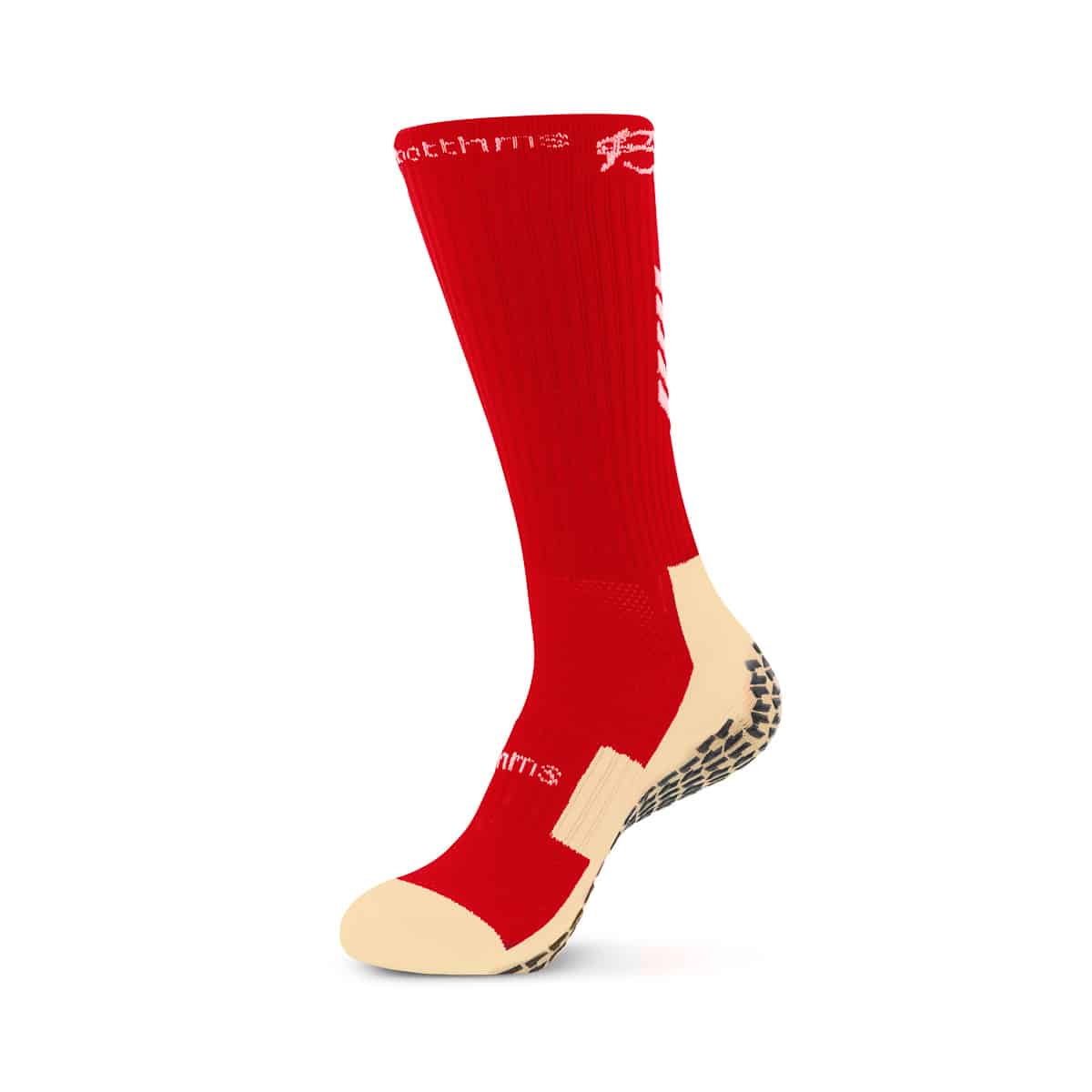 botthms red grip socks side view