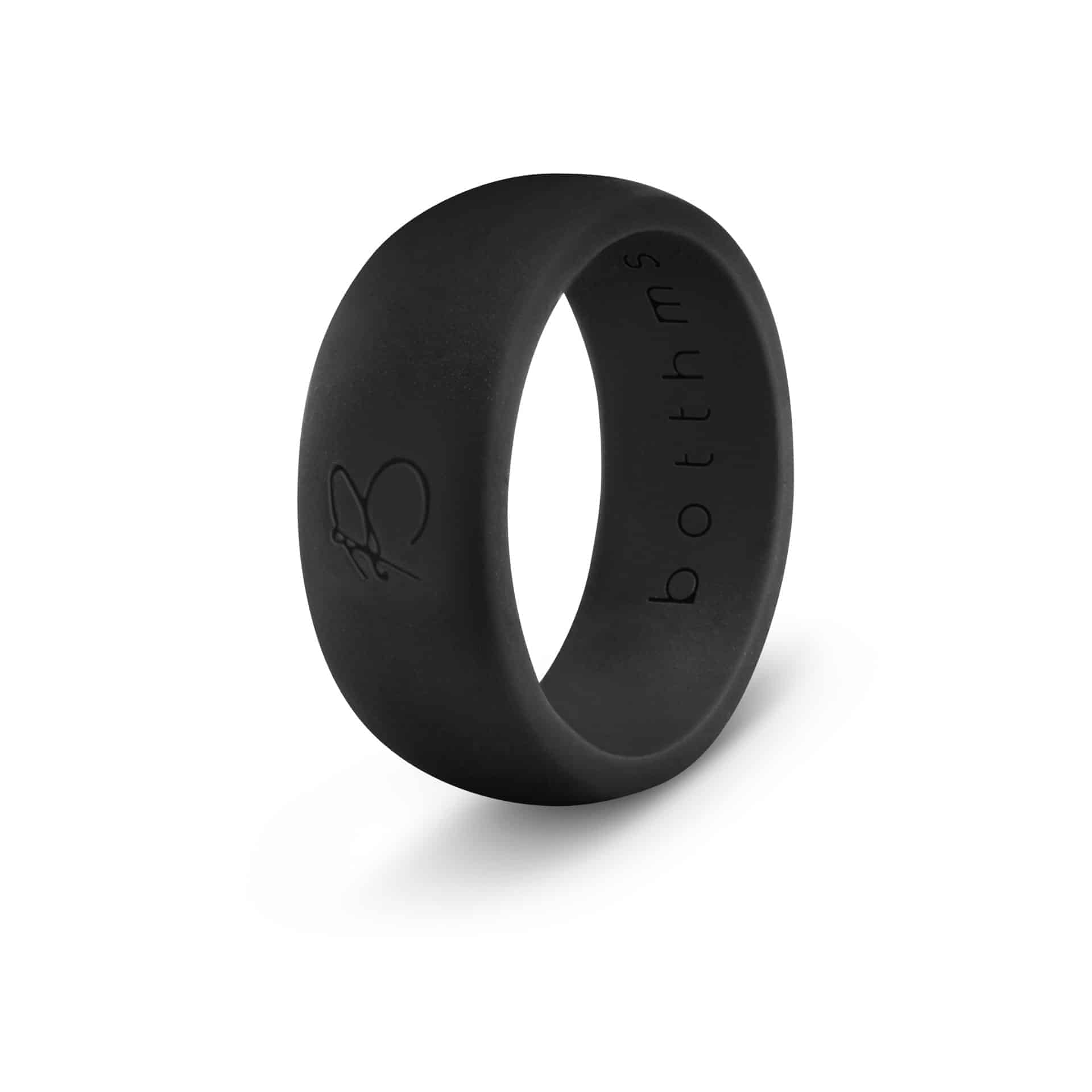 Black silicone online rings