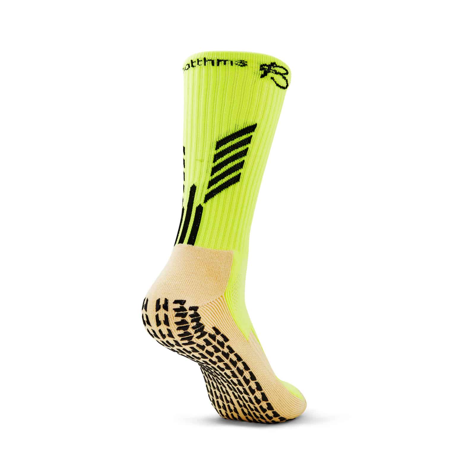 botthms neon yellow grip socks
