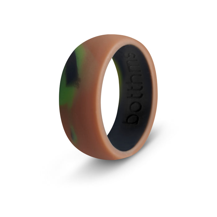 botthms Army Green Silicone Ring worn