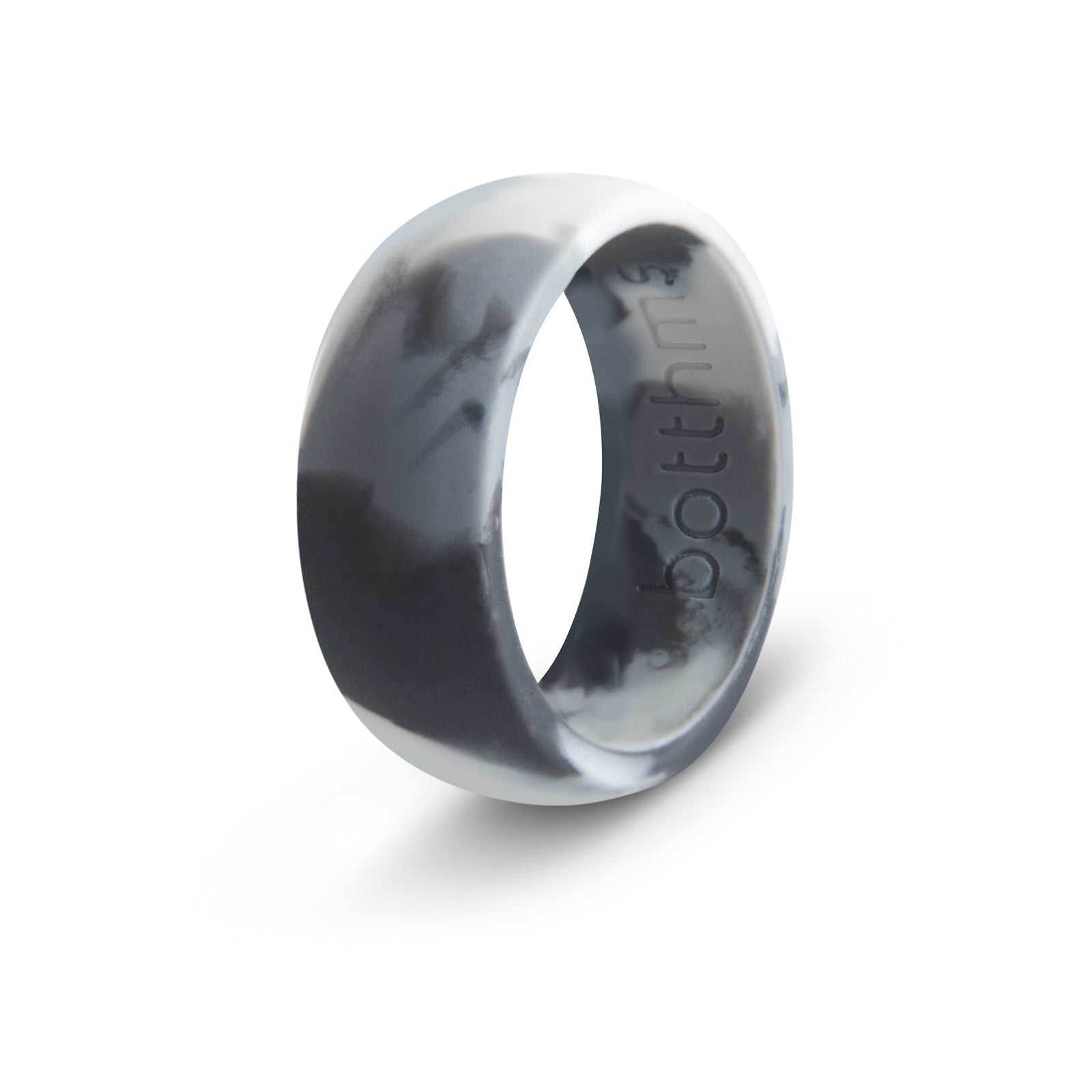 Silver on sale silicone ring