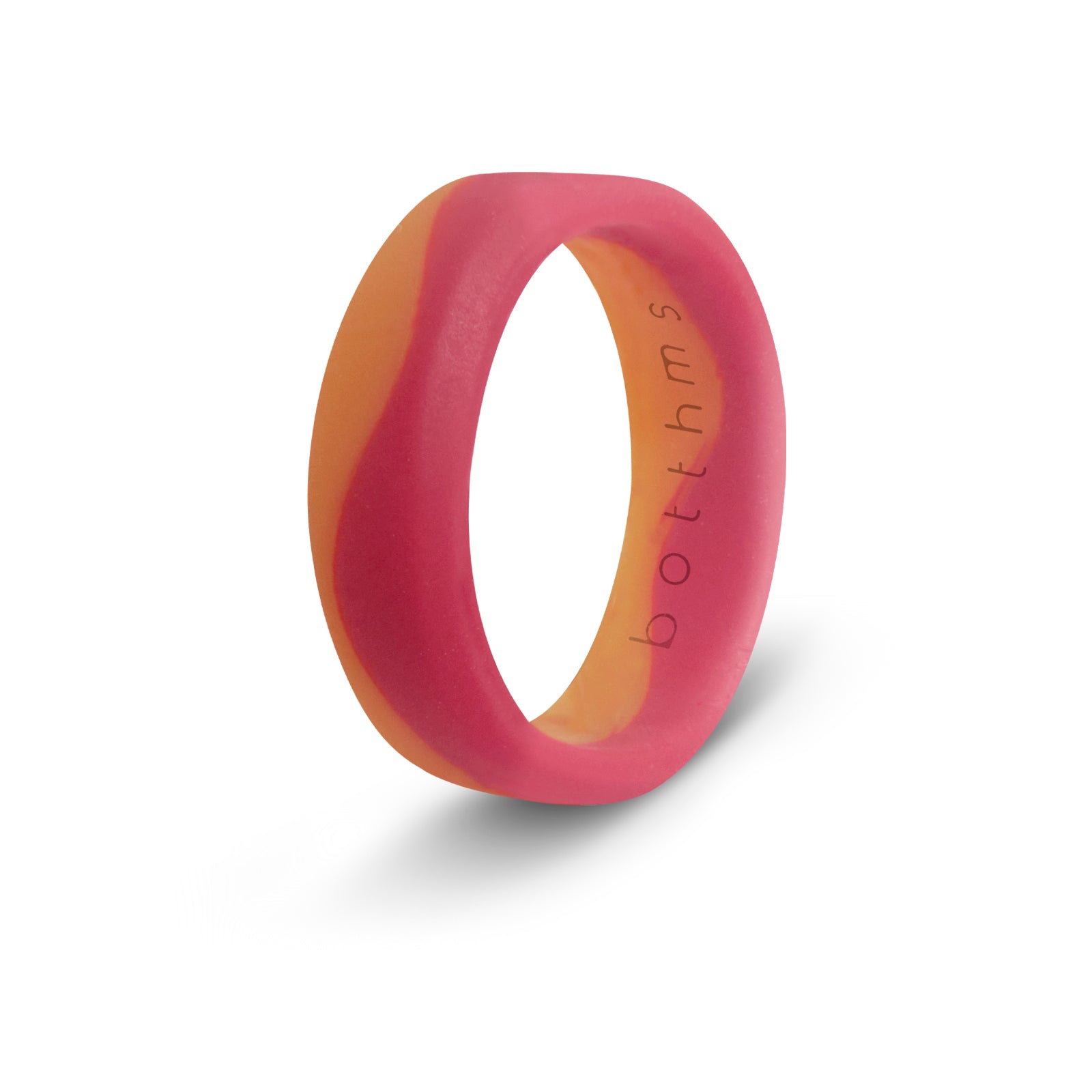 Orange silicone wedding on sale band